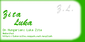 zita luka business card